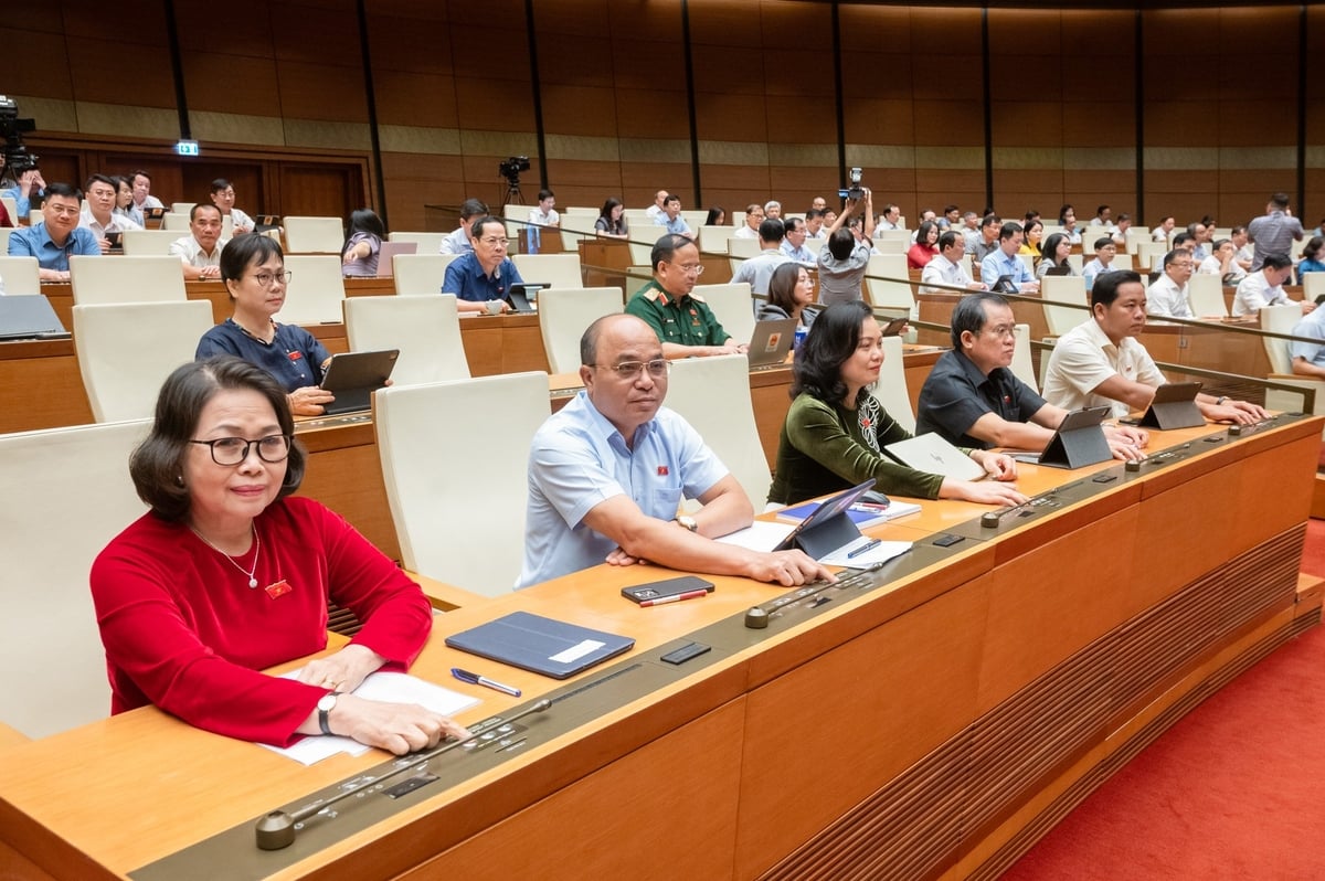 Đoàn ĐBQH tỉnh Bà Rịa - Vũng Tàu biểu quyết thông qua Luật Việc làm (sửa đổi). Ảnh: Phạm Thắng. Đoàn ĐBQH tỉnh Bà Rịa - Vũng Tàu biểu quyết thông qua Luật Việc làm (sửa đổi). Ảnh: Phạm Thắng.