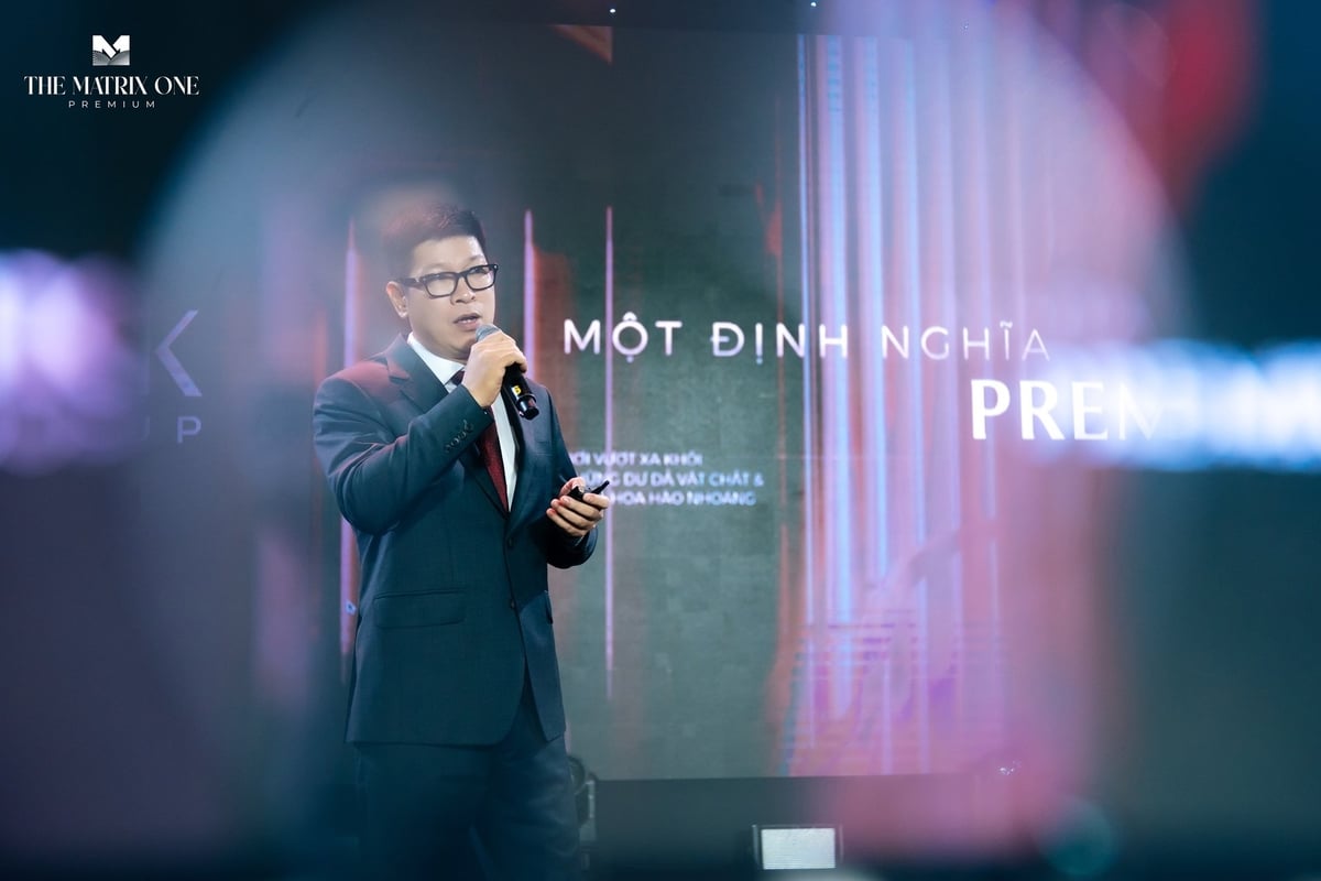 Đại diện Chủ đầu tư chia sẻ về thông tin dự án The Matrix One Premium. Ảnh: MIK Group. Đại diện Chủ đầu tư chia sẻ về thông tin dự án The Matrix One Premium. Ảnh: MIK Group.