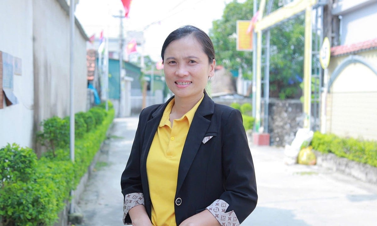 Chị Cù Thị Nhàn luôn nở nụ cười trên môi.