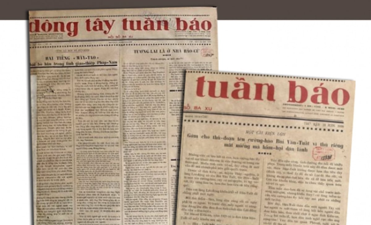 Các trang báo của Đông tây tuần báo.