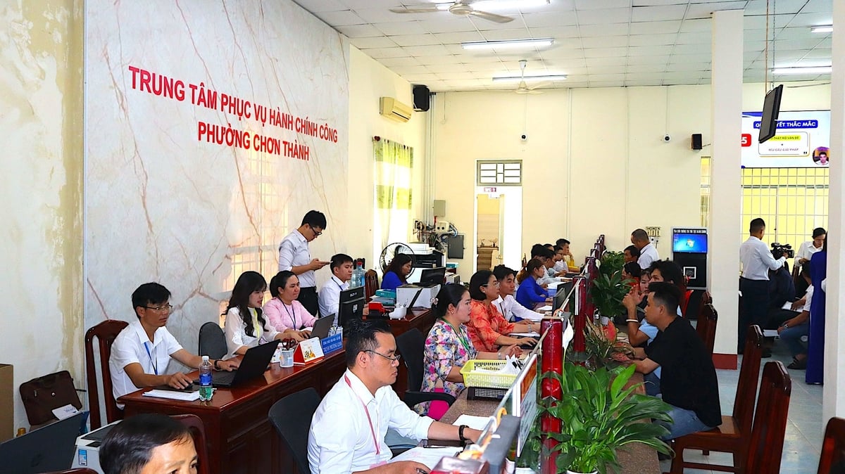 Phường Chơn Thành trong ngày đầu vận hành thử nghiệm bộ máy hành chính .Ảnh: HT. Phường Chơn Thành trong ngày đầu vận hành thử nghiệm bộ máy hành chính .Ảnh: HT.