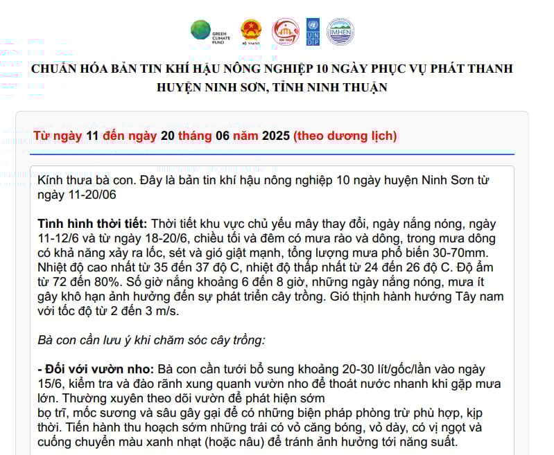 Bản tin cho phát thanh cũng được thiết kế riêng. Ảnh: TN. Bản tin cho phát thanh cũng được thiết kế riêng. Ảnh: TN.
