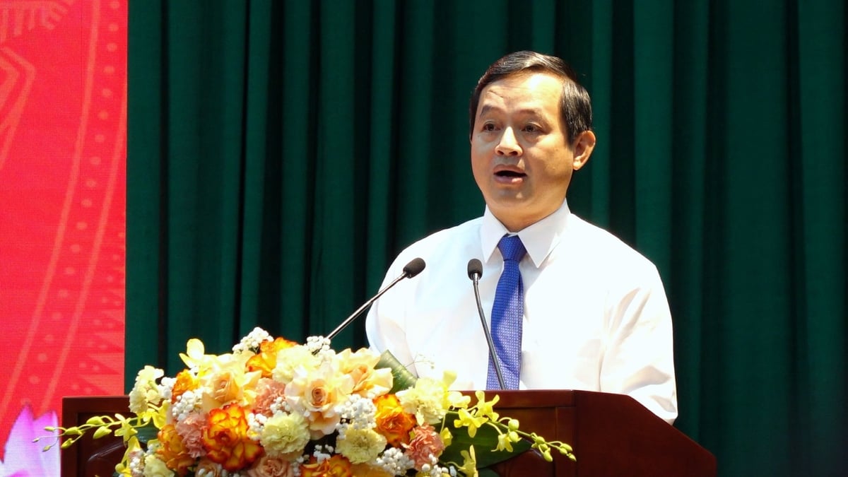 Ông Phạm Hoàng Sơn - Phó Bí thư Thường trực Tỉnh ủy, Chủ tịch HĐND tỉnh Thái Nguyên phát biểu tại buổi lễ. Ảnh: Quang Linh. Ông Phạm Hoàng Sơn - Phó Bí thư Thường trực Tỉnh ủy, Chủ tịch HĐND tỉnh Thái Nguyên phát biểu tại buổi lễ. Ảnh: Quang Linh.