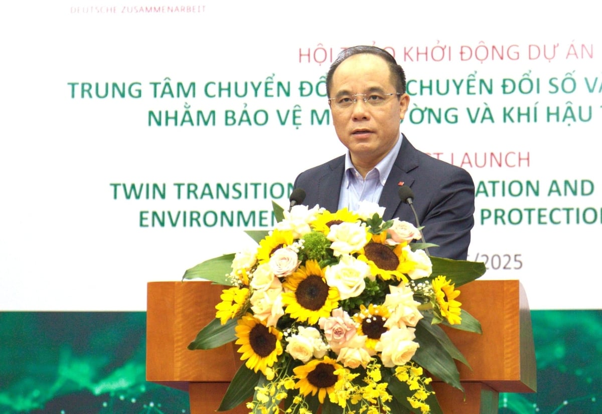 Ông Bùi Anh Tuấn, Cục trưởng Cục Phát triển doanh nghiệp tư nhân và kinh tế tập thể (thuộc Bộ Tài chính) tin tưởng dự án sẽ trở thành hạt nhân lan tỏa các giá trị chuyển đổi số và chuyển đổi xanh trong cộng đồng doanh nghiệp. Ảnh: Hoàng Hiền. Ông Bùi Anh Tuấn, Cục trưởng Cục Phát triển doanh nghiệp tư nhân và kinh tế tập thể (thuộc Bộ Tài chính) tin tưởng dự án sẽ trở thành hạt nhân lan tỏa các giá trị chuyển đổi số và chuyển đổi xanh trong cộng đồng doanh nghiệp. Ảnh: Hoàng Hiền.