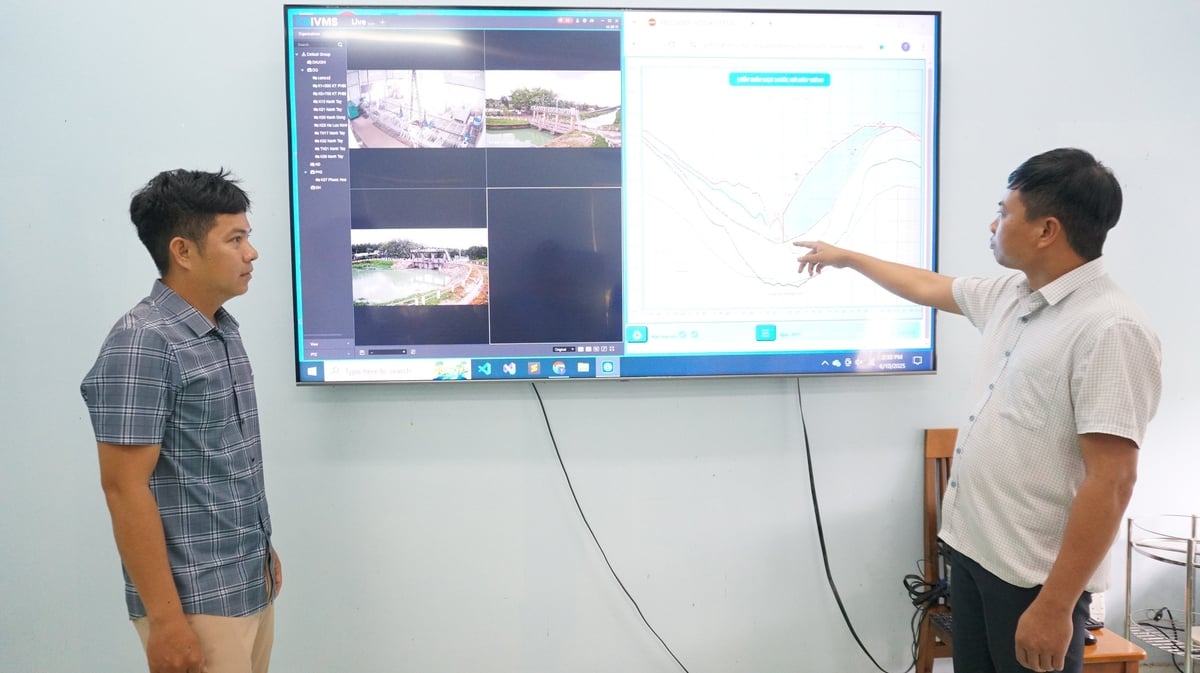 Hệ thống SCADA đặt tại văn phòng công ty phục vụ công tác giám sát, vận hành, điều tiết hồ chứa theo thời gian thực. Ảnh: Trần Trung. Hệ thống SCADA đặt tại văn phòng công ty phục vụ công tác giám sát, vận hành, điều tiết hồ chứa theo thời gian thực. Ảnh: Trần Trung.