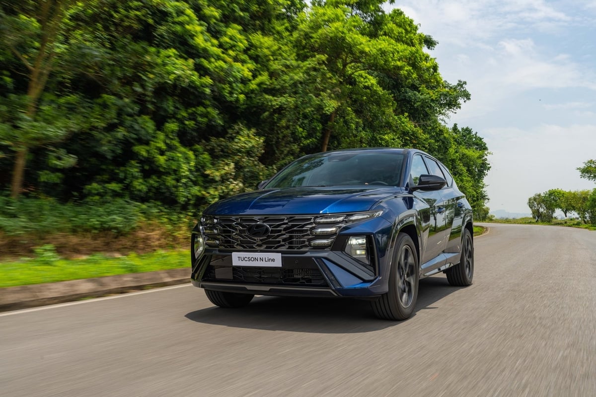 Hyundai Tucson N Line được lấy cảm hứng từ thương hiệu hiệu suất cao Hyundai N Performance. Ảnh: HTV. Hyundai Tucson N Line được lấy cảm hứng từ thương hiệu hiệu suất cao Hyundai N Performance. Ảnh: HTV.