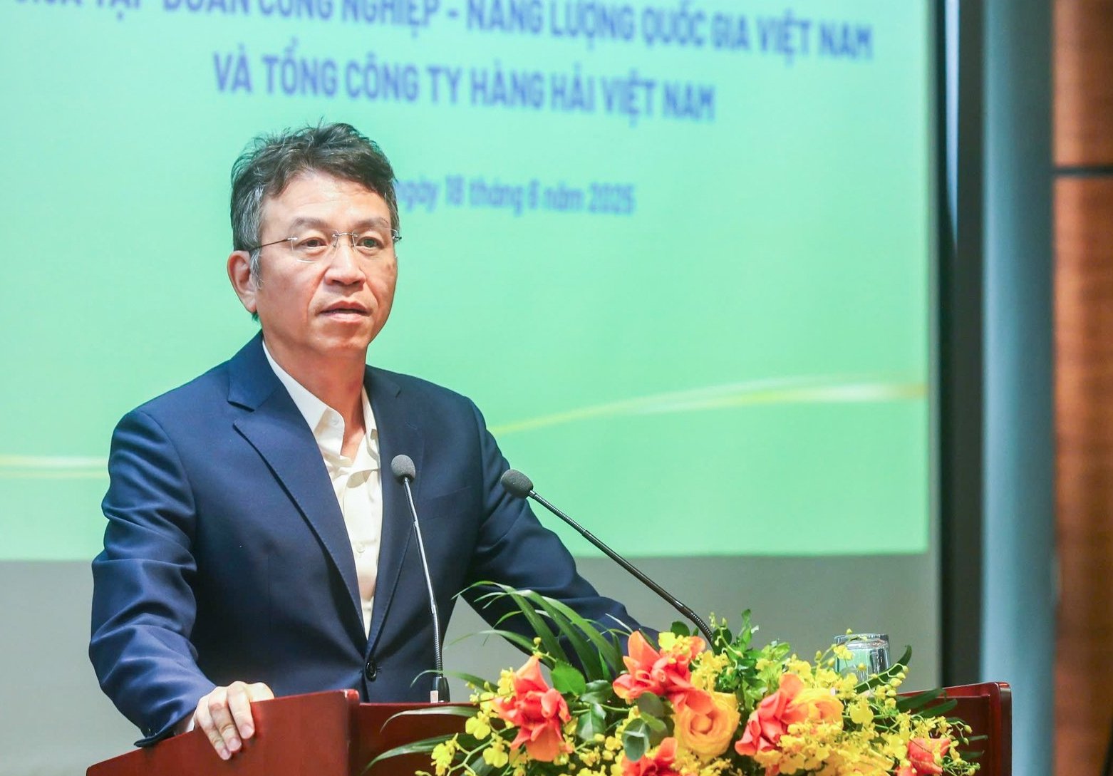 Chủ tịch HĐQT VIMC Lê Anh Sơn khẳng định việc hợp tác với Petrovietnam, doanh nghiệp số 1 Việt Nam, sẽ cơ sở để hai bên cùng nhau phát triển. Ảnh: PV. Chủ tịch HĐQT VIMC Lê Anh Sơn khẳng định việc hợp tác với Petrovietnam, doanh nghiệp số 1 Việt Nam, sẽ cơ sở để hai bên cùng nhau phát triển. Ảnh: PV.