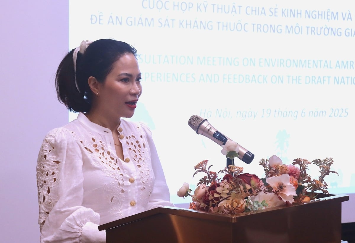 Bà Đào Thu Trang, Trưởng dự án, Quỹ tài trợ quốc gia Fleming Việt Nam (FHI 360), cho biết Đề án Giám sát kháng thuốc trong môi trường là bước đi chiến lược và hết sức cần thiết. Ảnh: Hoàng Hiền. Bà Đào Thu Trang, Trưởng dự án, Quỹ tài trợ quốc gia Fleming Việt Nam (FHI 360), cho biết Đề án Giám sát kháng thuốc trong môi trường là bước đi chiến lược và hết sức cần thiết. Ảnh: Hoàng Hiền.