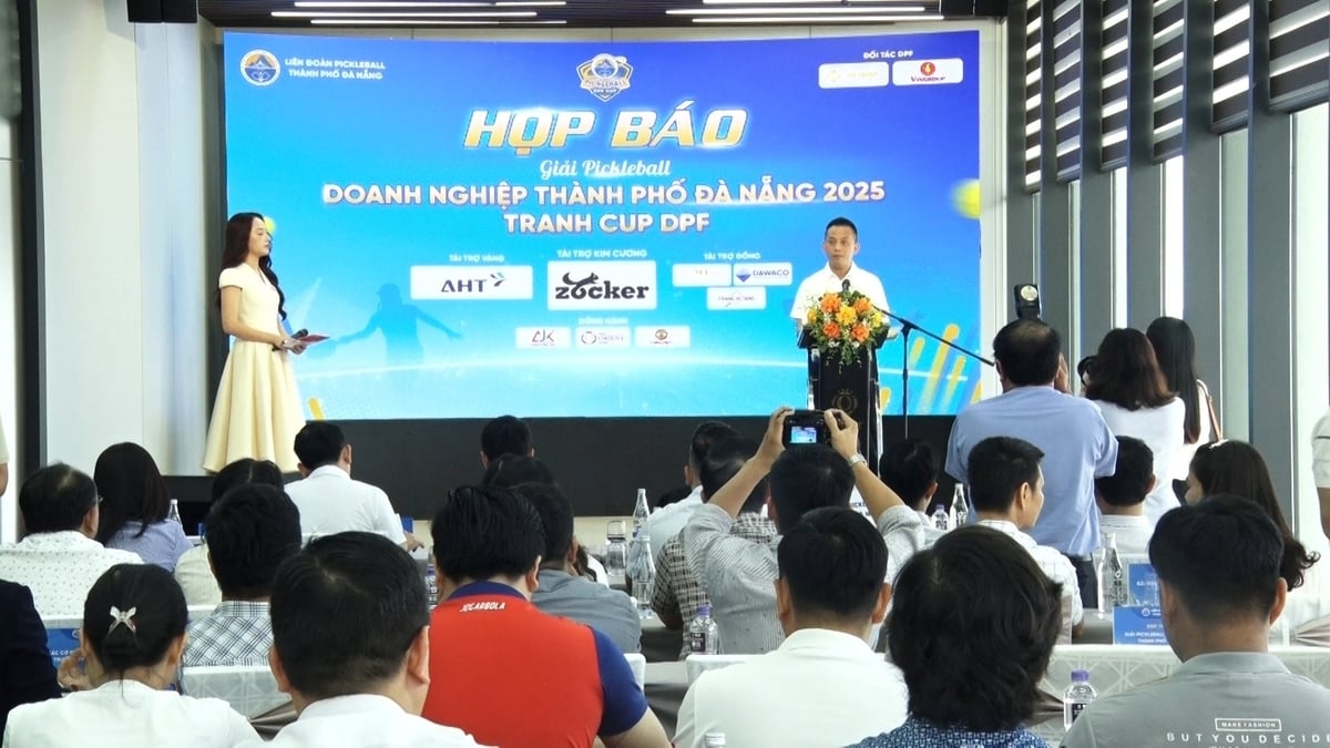 Toàn cảnh buổi họp báo Giải Pickleball doanh nghiệp Đà Nẵng 2025. Ảnh: Phạm Huy. Toàn cảnh buổi họp báo Giải Pickleball doanh nghiệp Đà Nẵng 2025. Ảnh: Phạm Huy.
