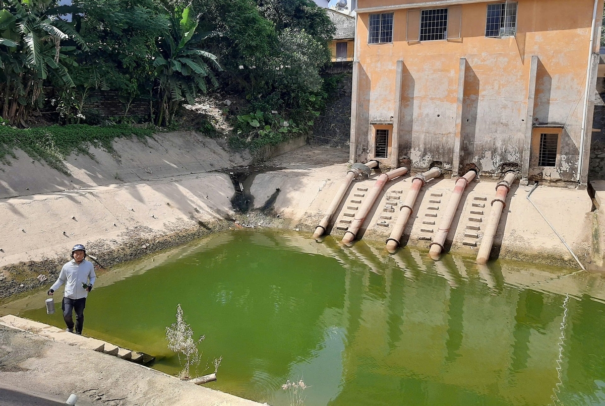 Viện Khoa học Thủy lợi miền Trung và Tây Nguyên lấy mẫu phân tích chất lượng nước tại các điểm quan trắc. Ảnh: PV.