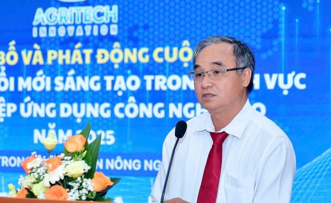 Ông Lê Văn Cửa, Phó Trưởng ban Ban Quản lý Khu Nông nghiệp công nghệ cao TP.HCM - Trưởng Ban Tổ chức cuộc thi phát biểu khai mạc chương trình. Ảnh: AHTP. Ông Lê Văn Cửa, Phó Trưởng ban Ban Quản lý Khu Nông nghiệp công nghệ cao TP.HCM - Trưởng Ban Tổ chức cuộc thi phát biểu khai mạc chương trình. Ảnh: AHTP.