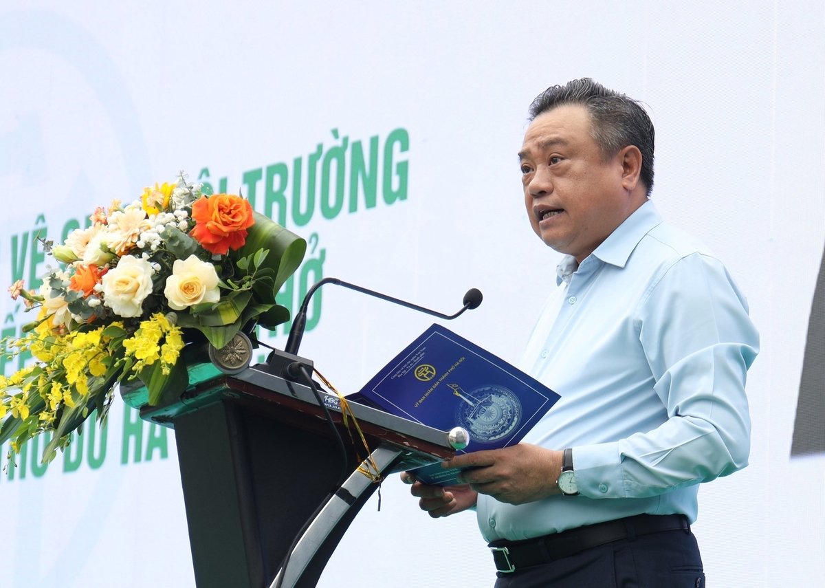 Chủ tịch UBND TP Hà Nội Trần Sỹ Thanh khẳng định, Hà Nội luôn đặt mục tiêu phát triển bền vững, nâng cao chất lượng sống cho người dân. Ảnh: Hoàng Hiền. Chủ tịch UBND TP Hà Nội Trần Sỹ Thanh khẳng định, Hà Nội luôn đặt mục tiêu phát triển bền vững, nâng cao chất lượng sống cho người dân. Ảnh: Hoàng Hiền.