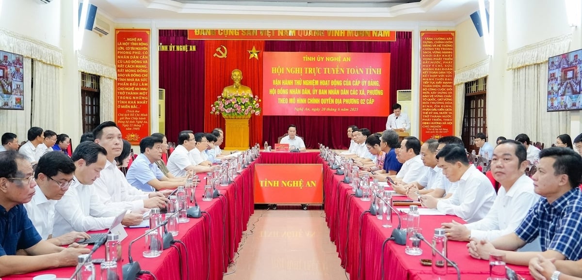 Điểm cầu tại Tỉnh ủy Nghệ An. Ảnh: Hữu Tình. Điểm cầu tại Tỉnh ủy Nghệ An. Ảnh: Hữu Tình.