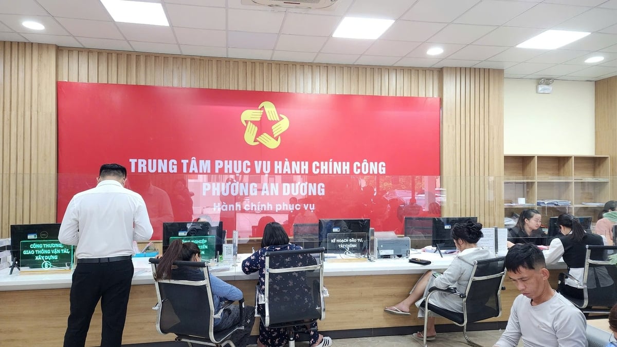 Trung tâm phục vụ hành chính công quận An Dương đã đổi tên thành phường An Dương. Ảnh: Đinh Mười. Trung tâm phục vụ hành chính công quận An Dương đã đổi tên thành phường An Dương. Ảnh: Đinh Mười.