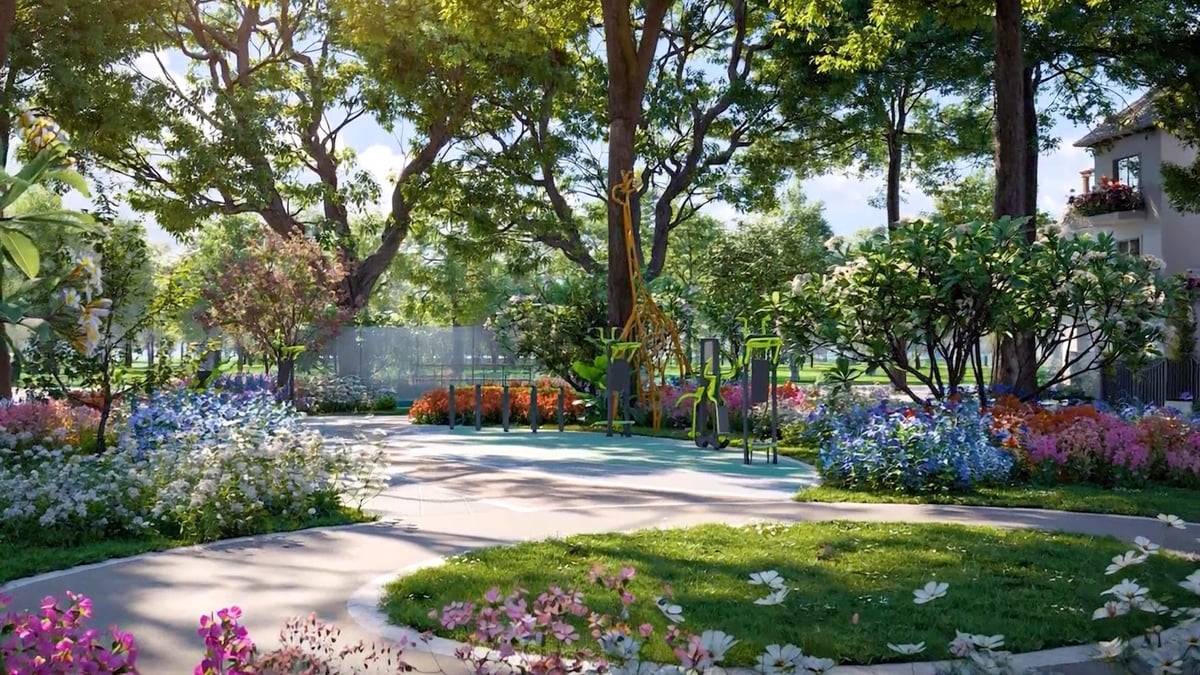 Eurowindow Sport Garden là dự án hiếm hoi tại thành phố Vinh, Nghệ An đáp ứng tiêu chí công trình xanh với cảnh quan xanh bao phủ bởi 7 công viên, vườn hoa, thảm thực vật đa tầng. Ảnh: Mai Dung