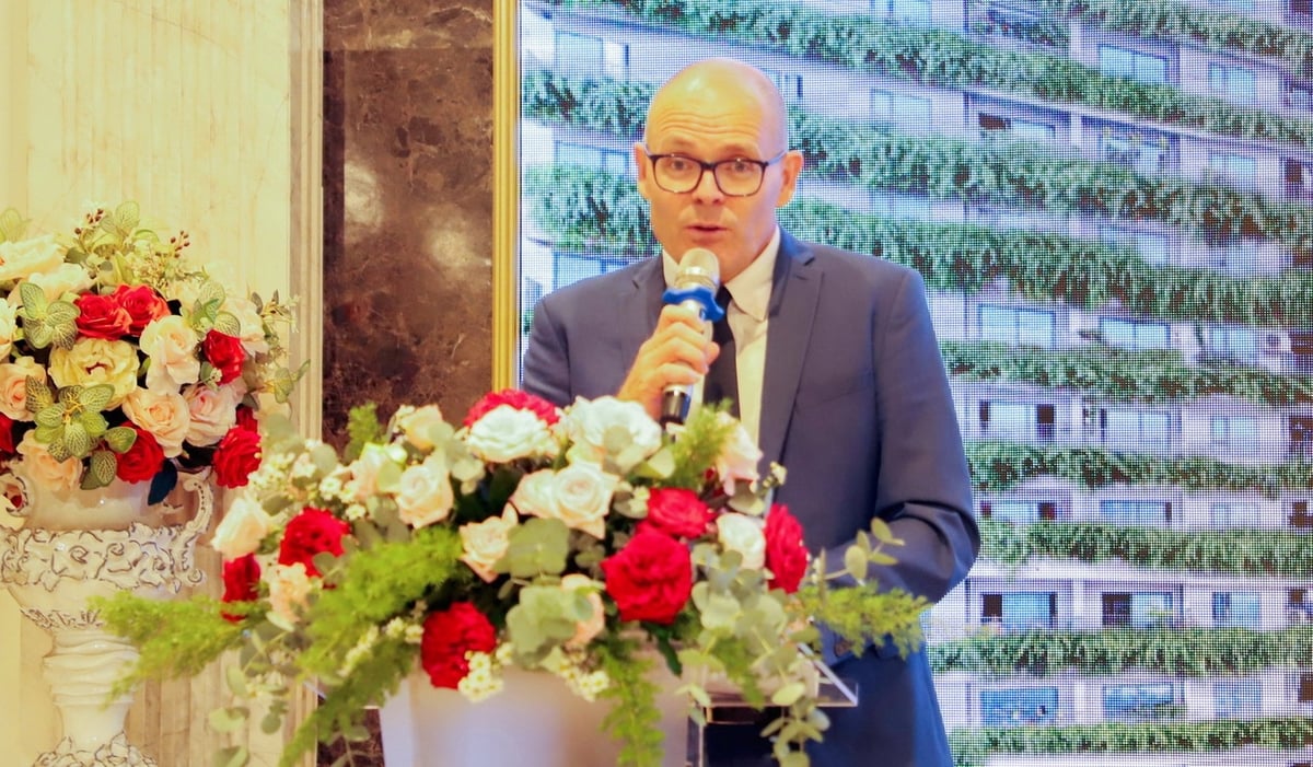 Ông Markus Bisell - Giám đốc Dự án BSS4VN (GIZ) phát biểu tại buổi lễ. Ảnh: Phuc Khang Corporation.