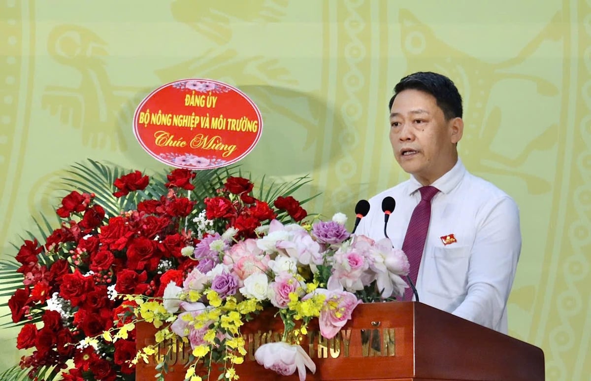 Đồng chí Nguyễn Thượng Hiền, Bí thư Đảng ủy, Cục trưởng Cục KTTV phát biểu tại Đại hội. Ảnh: Nguyễn Thủy. Đồng chí Nguyễn Thượng Hiền, Bí thư Đảng ủy, Cục trưởng Cục KTTV phát biểu tại Đại hội. Ảnh: Nguyễn Thủy.