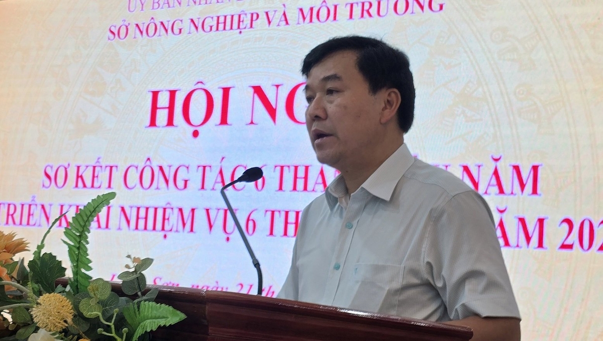 Giám đốc Sở NN-MT Lạng Sơn Nguyễn Hữu Chiến phát biểu tại Hội nghị. Ảnh: Hoàng Nghĩa. Giám đốc Sở NN-MT Lạng Sơn Nguyễn Hữu Chiến phát biểu tại Hội nghị. Ảnh: Hoàng Nghĩa.