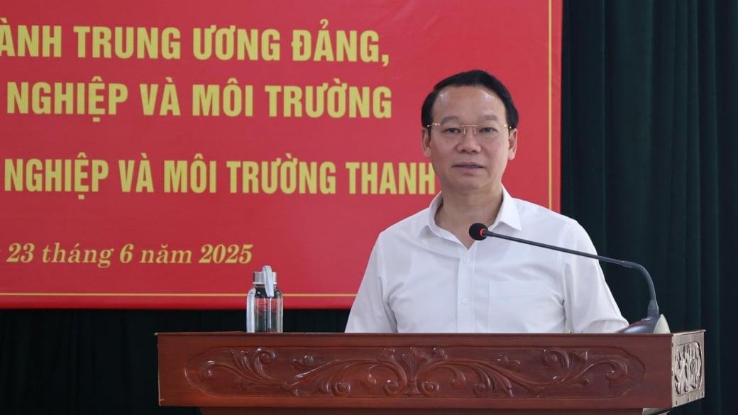 Bộ trưởng Đỗ Đức Duy phát biểu tại buổi làm việc với Sở Nông nghiệp và Môi trường tỉnhThanh Hóa. Ảnh: Trịnh Tâm. Bộ trưởng Đỗ Đức Duy phát biểu tại buổi làm việc với Sở Nông nghiệp và Môi trường tỉnhThanh Hóa. Ảnh: Trịnh Tâm.