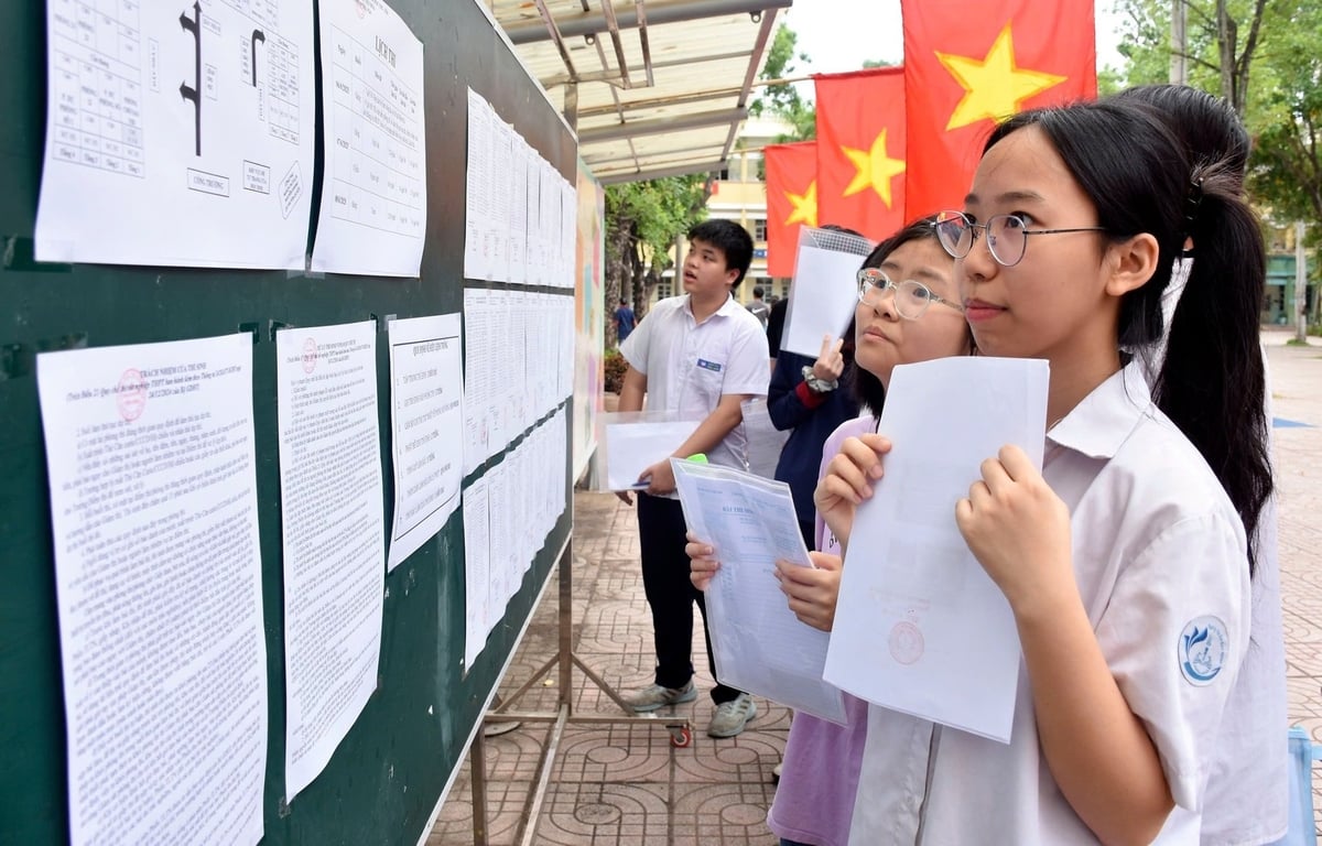 TP. Hà Nội yêu cầu cán bộ coi thi thực hiện nghiêm túc nguyên tắc '3 không, 4 đúng, 6 rõ'. Ảnh: Lê Nguyễn.
