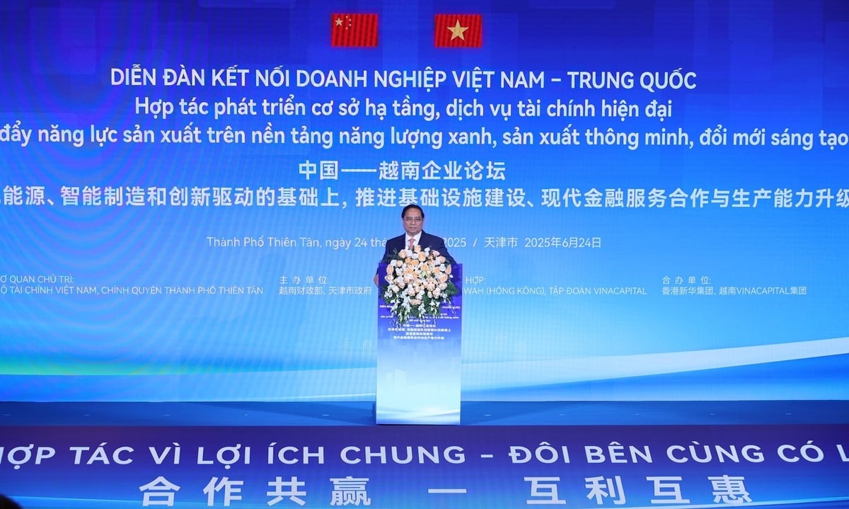 Thủ tướng Phạm Minh Chính phát biểu tại Diễn đàn Kết nối doanh nghiệp Việt Nam – Trung Quốc. Ảnh: VGP. Thủ tướng Phạm Minh Chính phát biểu tại Diễn đàn Kết nối doanh nghiệp Việt Nam – Trung Quốc. Ảnh: VGP.