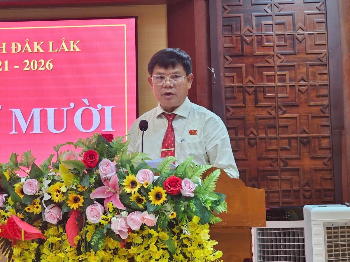 Ông Lê Văn Cường - Trưởng Ban Văn hóa - Xã hội, HĐND tỉnh Đắk Lắk phát biểu tại kỳ họp. Ảnh: Tuấn Trần. Ông Lê Văn Cường - Trưởng Ban Văn hóa - Xã hội, HĐND tỉnh Đắk Lắk phát biểu tại kỳ họp. Ảnh: Tuấn Trần.