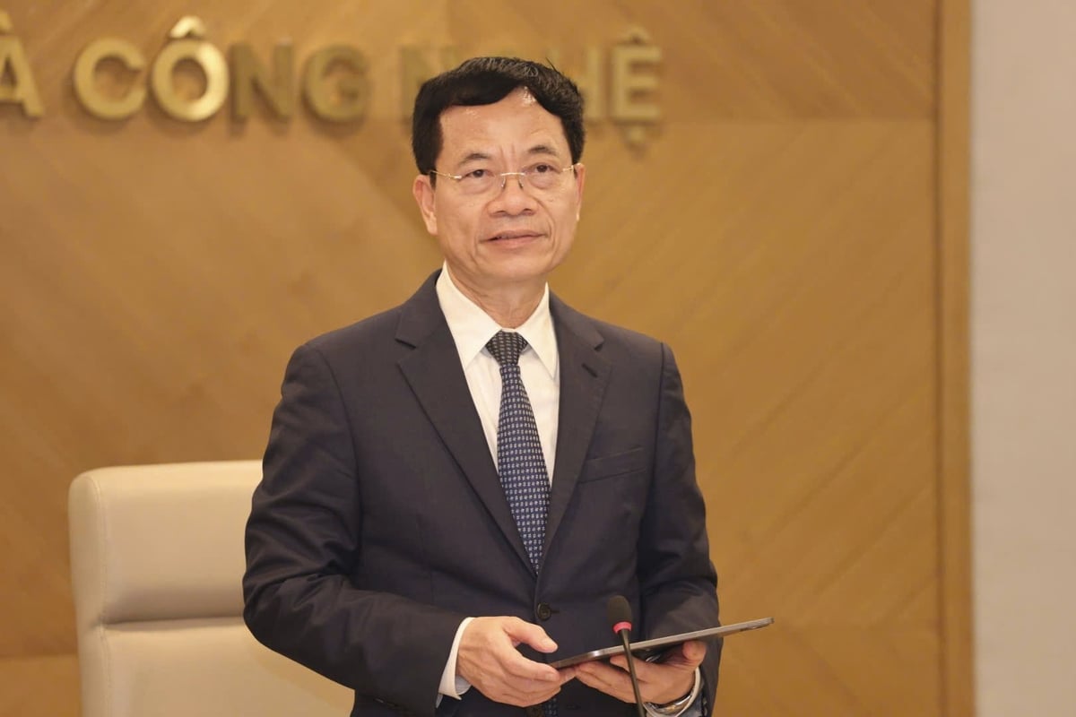 Bộ trưởng Bộ Khoa học và Công nghệ Nguyễn Mạnh Hùng phát biểu tại hội nghị. Ảnh: VNP. Bộ trưởng Bộ Khoa học và Công nghệ Nguyễn Mạnh Hùng phát biểu tại hội nghị. Ảnh: VNP.