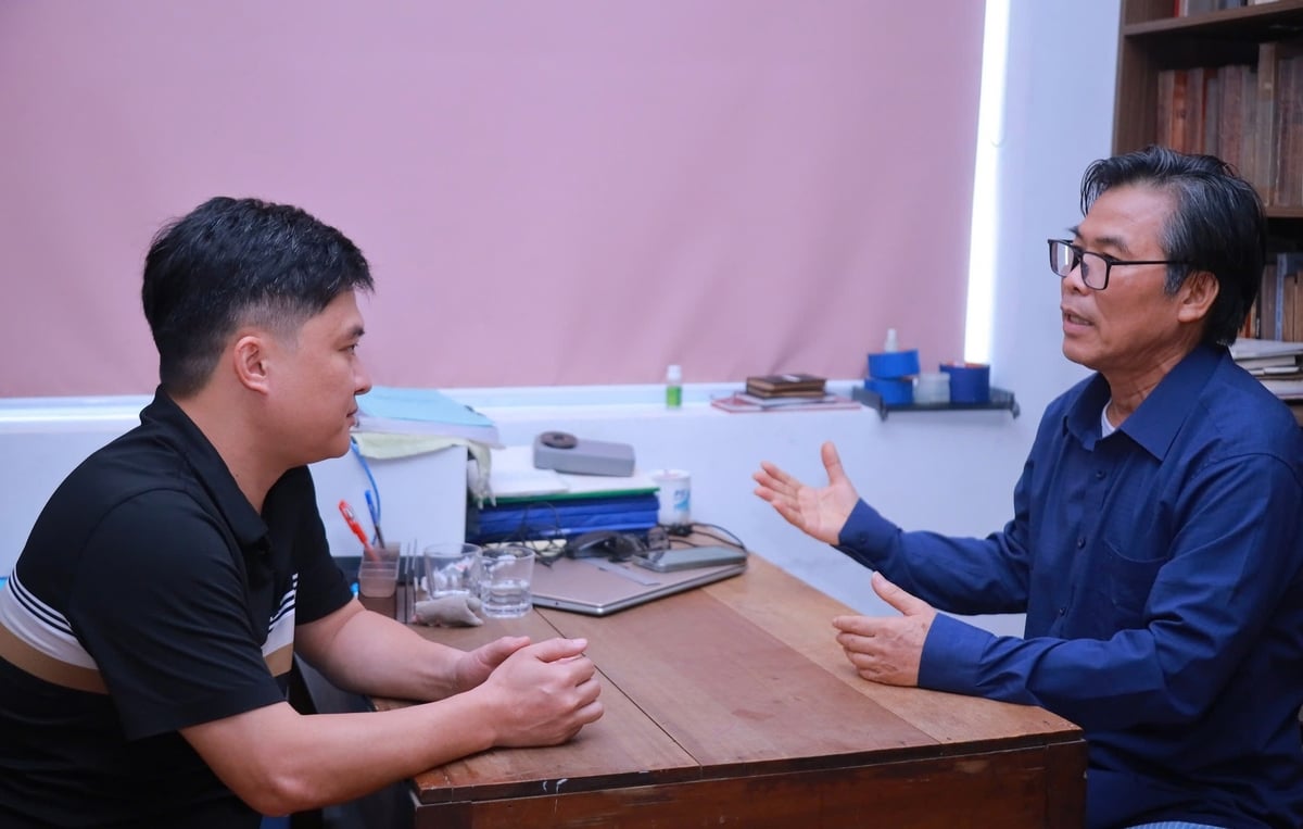 Trong mắt ông Bùi Sơn Định, cha mình là người tử tế và khiêm nhường. Ảnh: Ngọc Linh. Trong mắt ông Bùi Sơn Định, cha mình là người tử tế và khiêm nhường. Ảnh: Ngọc Linh.