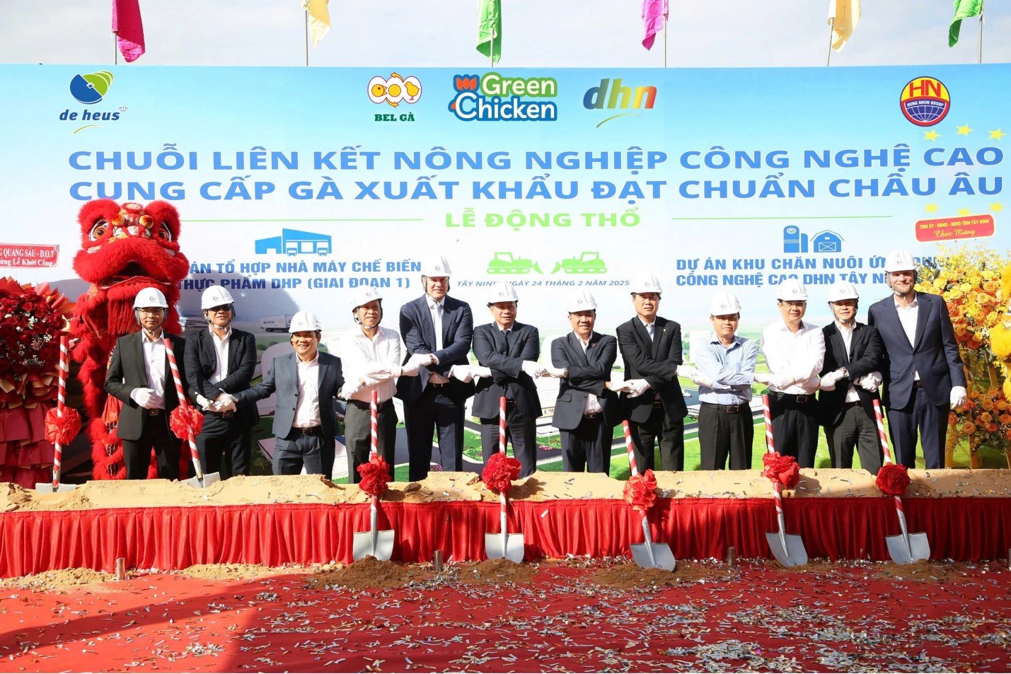 Lễ động thổ khởi công chuỗi dự án DHN tại Tây Ninh. Lễ động thổ khởi công chuỗi dự án DHN tại Tây Ninh.