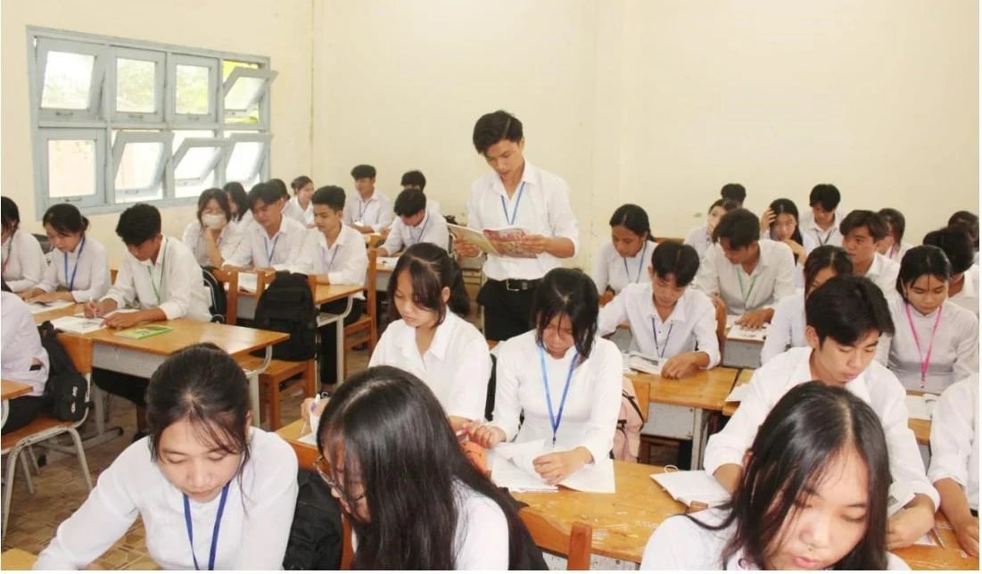 Trong kỳ thi tốt nghiệp THPT năm 2025, tỉnh Trà Vinh có tổng cộng 10.363 thí sinh đăng ký dự thi, tăng 657 thí sinh so với năm 2024. Ảnh: Lê Hùng.