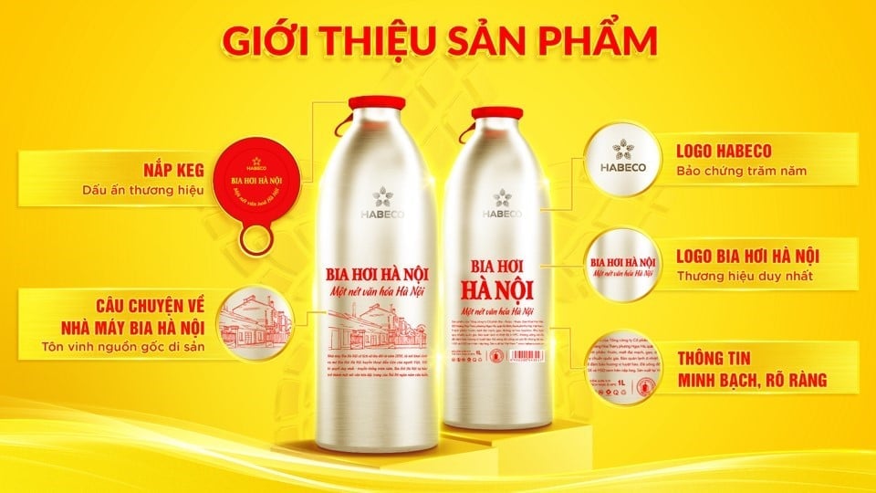 Sản phẩm mới của Bia Hơi Hà Nội KEG 1L. Ảnh: HABECO. Sản phẩm mới của Bia Hơi Hà Nội KEG 1L. Ảnh: HABECO.