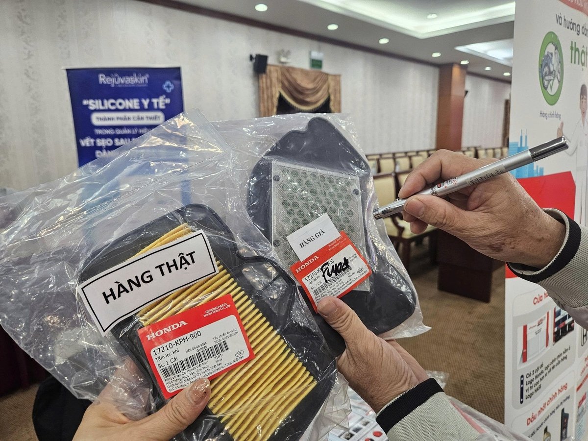 Phụ tùng xe máy là một trong những mặt hàng bị làm giả nhiều. Ảnh: Hà Duyên Phụ tùng xe máy là một trong những mặt hàng bị làm giả nhiều. Ảnh: Hà Duyên