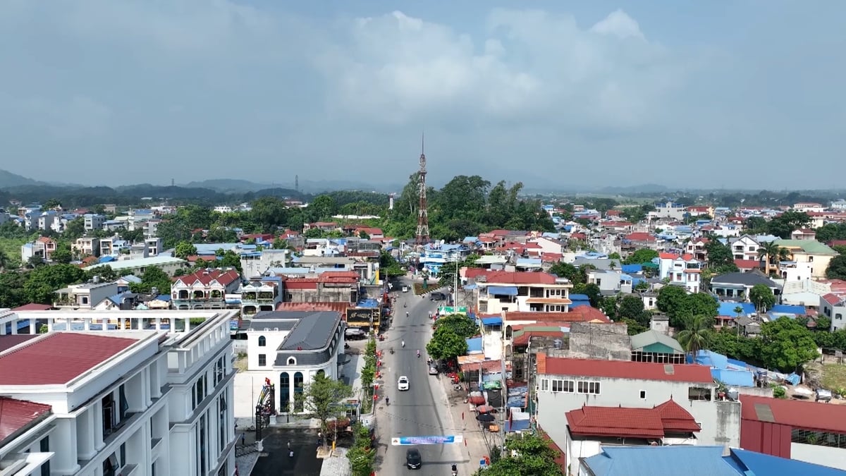 Trung tâm huyện Đại Từ (Thái Nguyên) hiện nay. Ảnh: Quang Linh. Trung tâm huyện Đại Từ (Thái Nguyên) hiện nay. Ảnh: Quang Linh.