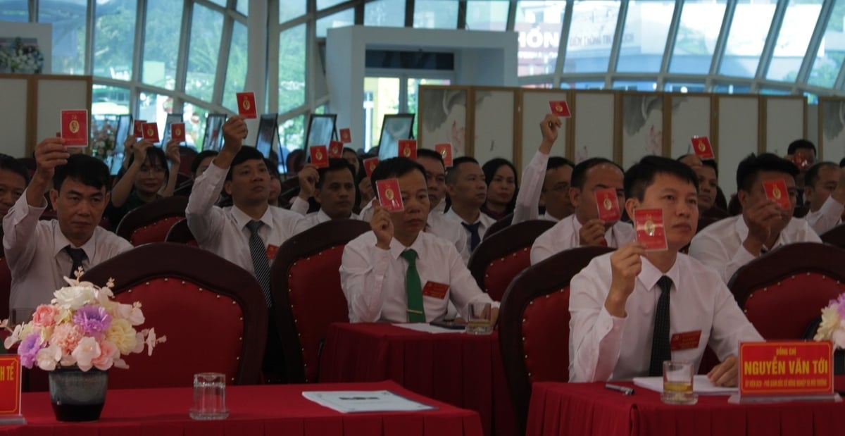 Các đại biểu thống nhất thông qua nghị quyết đại hội. Ảnh: Trần Hương. Các đại biểu thống nhất thông qua nghị quyết đại hội. Ảnh: Trần Hương.