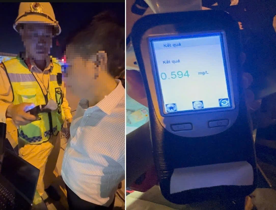 Phát hiện, xử lý trường hợp vi phạm nồng độ cồn trên cao tốc. Ảnh: Cục CSGT. Phát hiện, xử lý trường hợp vi phạm nồng độ cồn trên cao tốc. Ảnh: Cục CSGT.