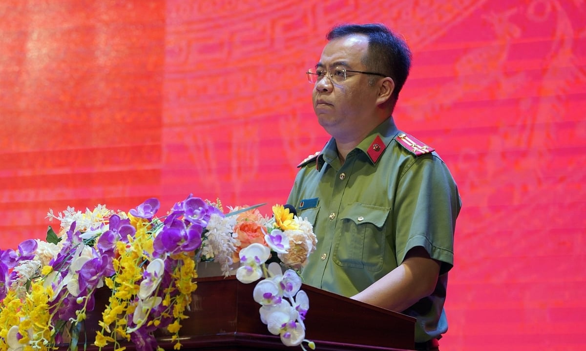 Thượng tá Nguyễn Đức Tuấn phát biểu tại sự kiện. Ảnh: Bảo Thắng. Thượng tá Nguyễn Đức Tuấn phát biểu tại sự kiện. Ảnh: Bảo Thắng.