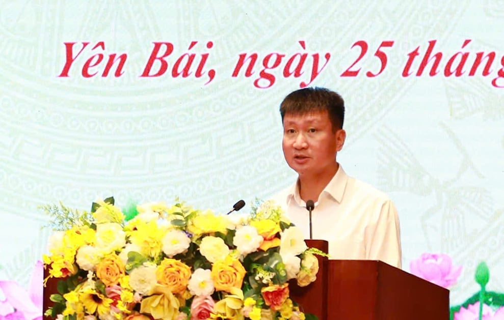 Bí thư Tỉnh ủy Yên Bái Trần Huy Tuấn phát biểu tại Hội nghị. Ảnh: Thanh Ngà. Bí thư Tỉnh ủy Yên Bái Trần Huy Tuấn phát biểu tại Hội nghị. Ảnh: Thanh Ngà.