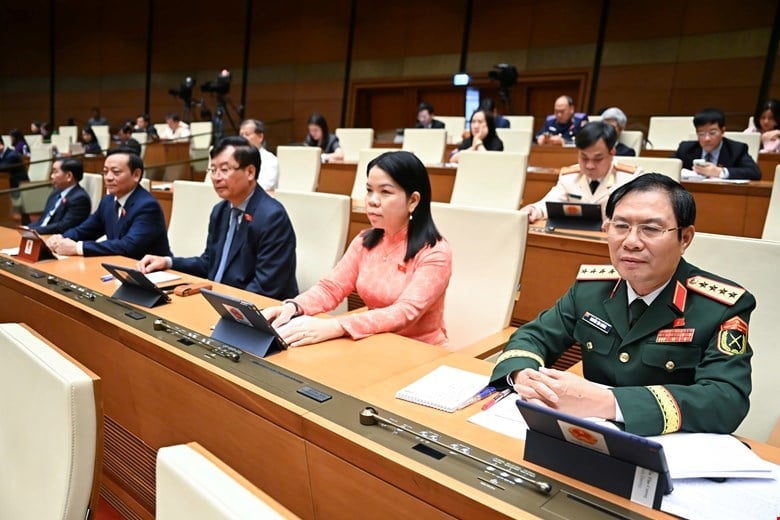 Các đại biểu Quốc hội tham dự Kỳ họp sáng ngày 27/6. Ảnh: Quochoi. Các đại biểu Quốc hội tham dự Kỳ họp sáng ngày 27/6. Ảnh: Quochoi.