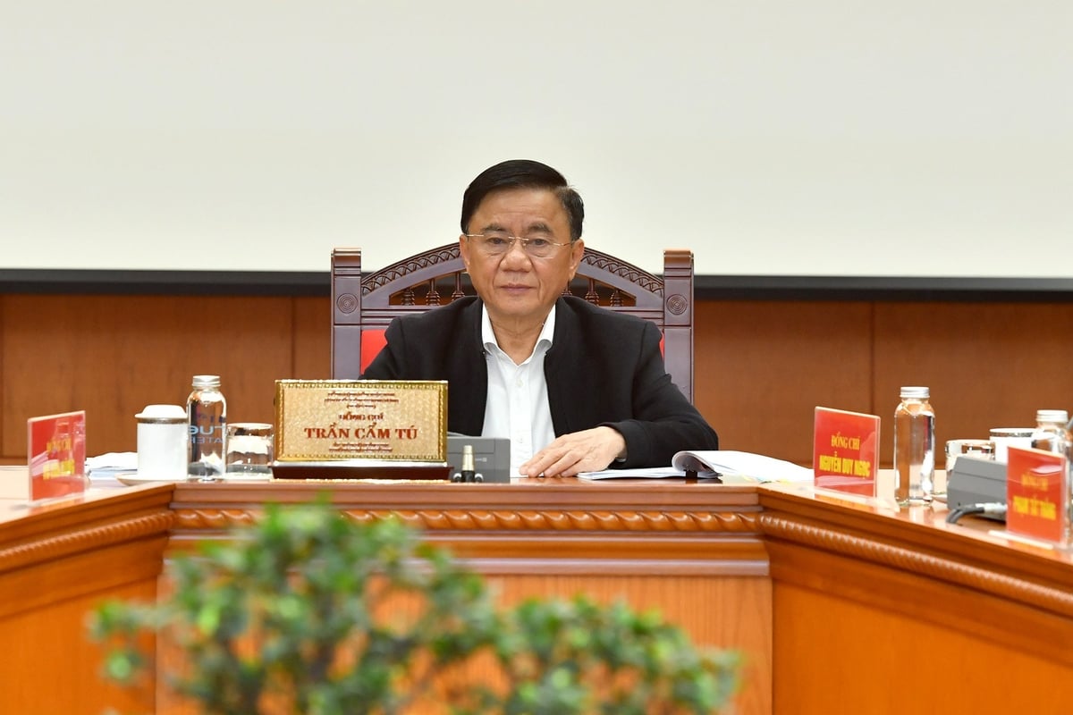 Thường trực Ban Bí thư Trần Cẩm Tú. Ảnh: Nhân Dân. Thường trực Ban Bí thư Trần Cẩm Tú. Ảnh: Nhân Dân.