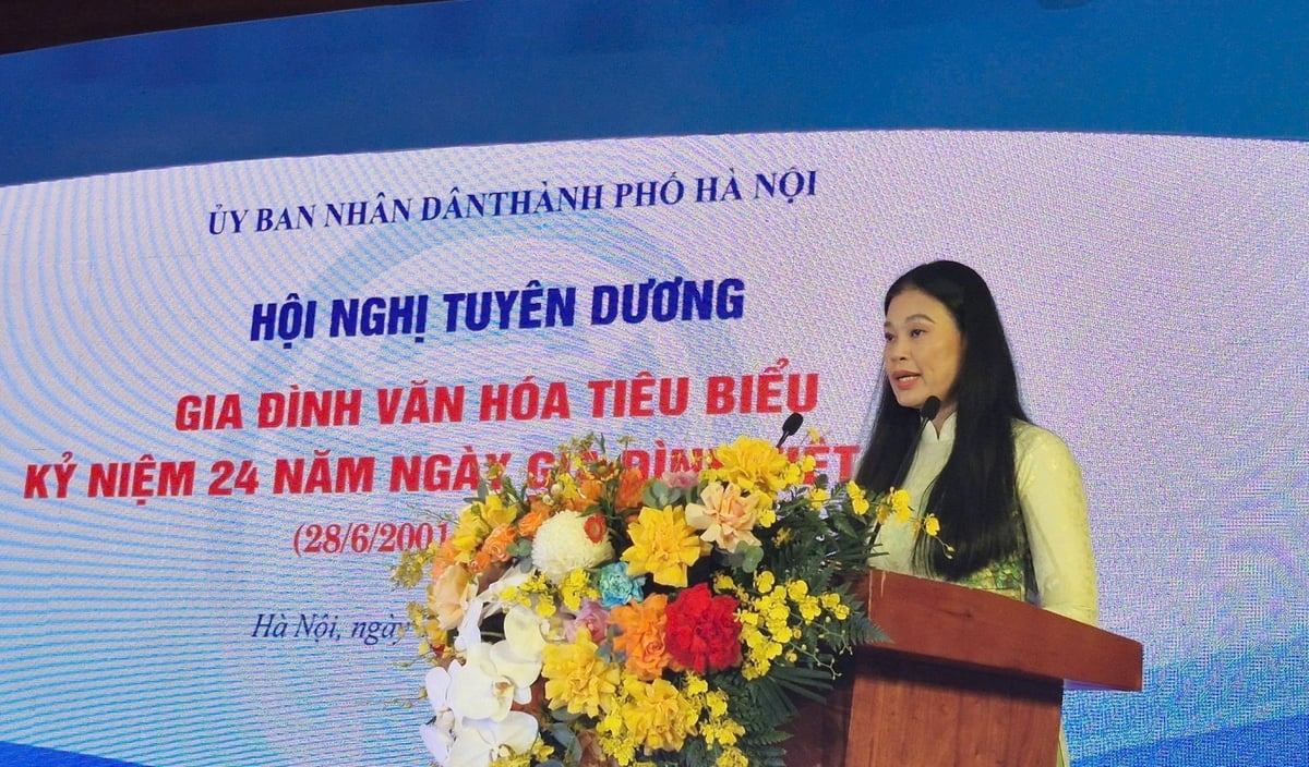 Bà Bạch Liên Hương - Giám đốc Sở Văn hóa và Thể thao Hà Nội phát biểu tại Hội nghị. Ảnh: Sở Văn hoá và Thể thao Hà Nội. Bà Bạch Liên Hương - Giám đốc Sở Văn hóa và Thể thao Hà Nội phát biểu tại Hội nghị. Ảnh: Sở Văn hoá và Thể thao Hà Nội.