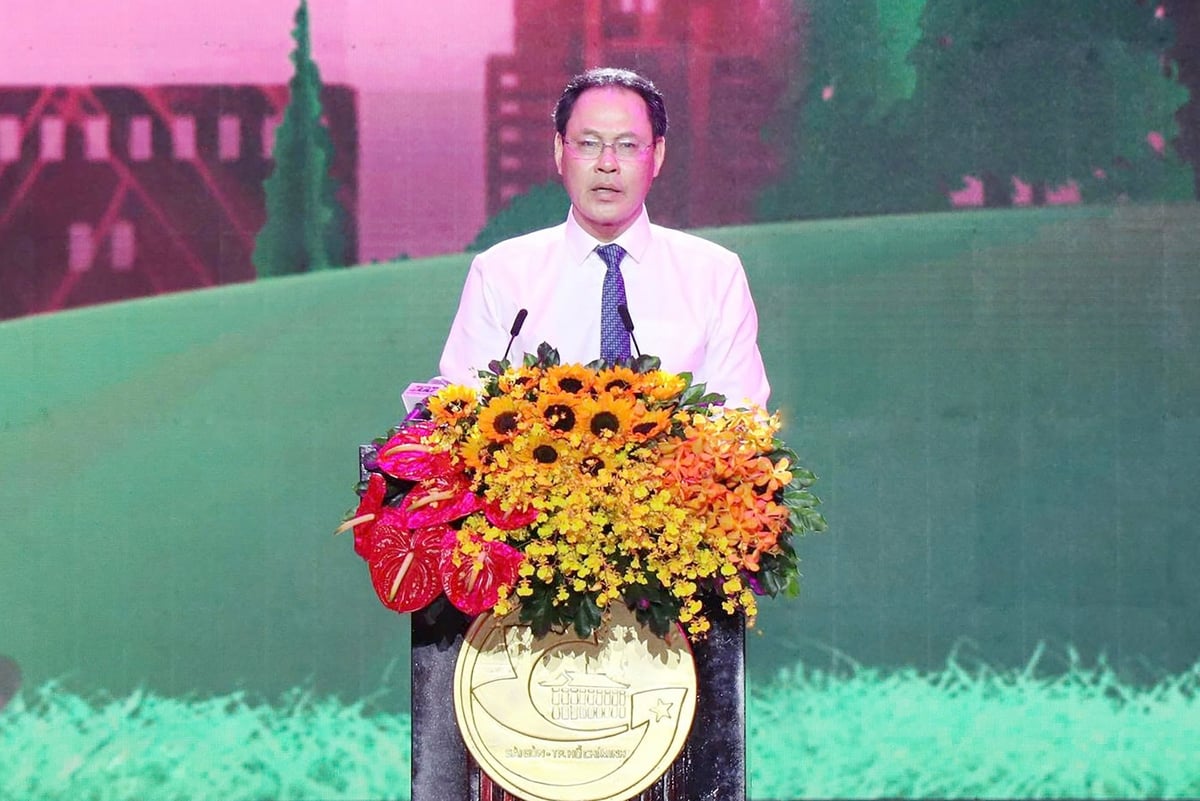 Ông Nguyễn Thành Trung, Phó Chủ tịch Thường trực Ủy ban MTTQ Việt Nam TP.HCM phát biểu khai mạc chương trình. Ảnh: Anh Hoàng.