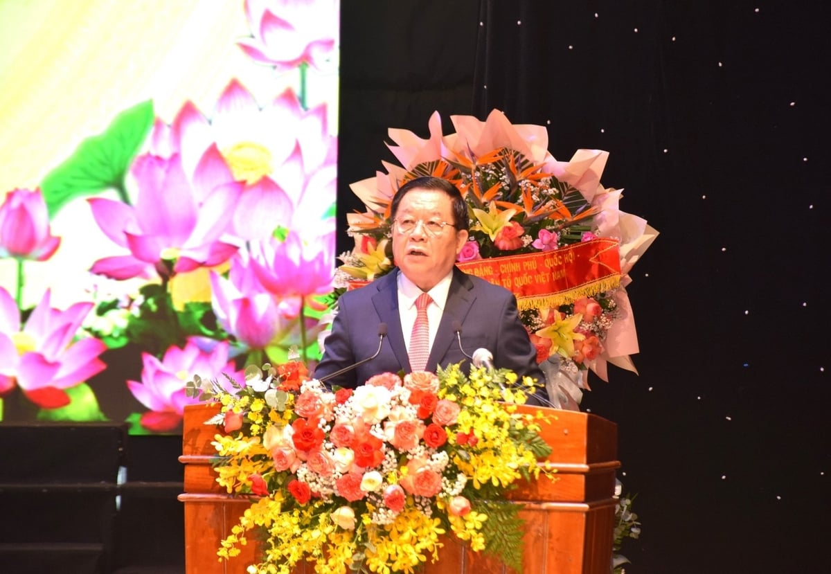 Ông Nguyễn Trọng Nghĩa, Ủy viên Bộ Chính trị, Bí thư Trung ương Đảng, Trưởng Ban Tuyên giáo và Dân vận Trung ương phát biểu tại lễ công bố. Ảnh: ĐT. Ông Nguyễn Trọng Nghĩa, Ủy viên Bộ Chính trị, Bí thư Trung ương Đảng, Trưởng Ban Tuyên giáo và Dân vận Trung ương phát biểu tại lễ công bố. Ảnh: ĐT.