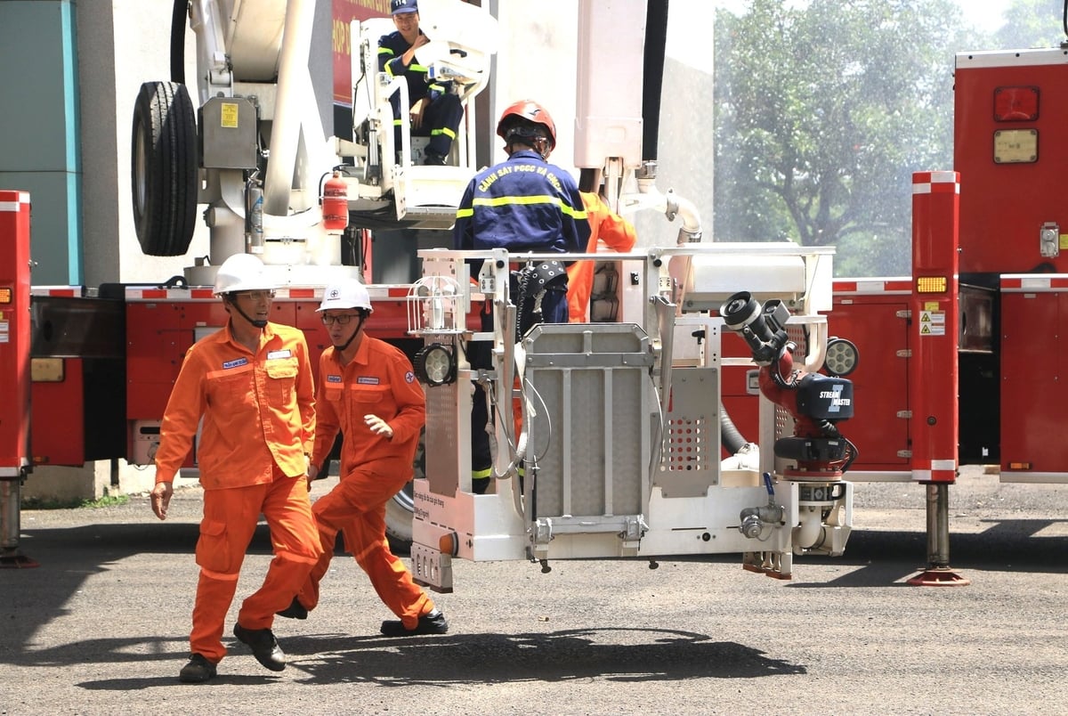 Buổi diễn tập diễn ra đạt hiệu quả cao. Ảnh: EVNGENCO3. Buổi diễn tập diễn ra đạt hiệu quả cao. Ảnh: EVNGENCO3.