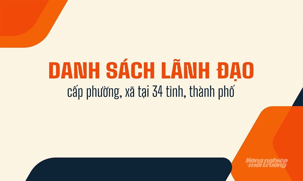Danh sách Bí thư, Chủ tịch phường, xã tại 34 tỉnh/thành phố