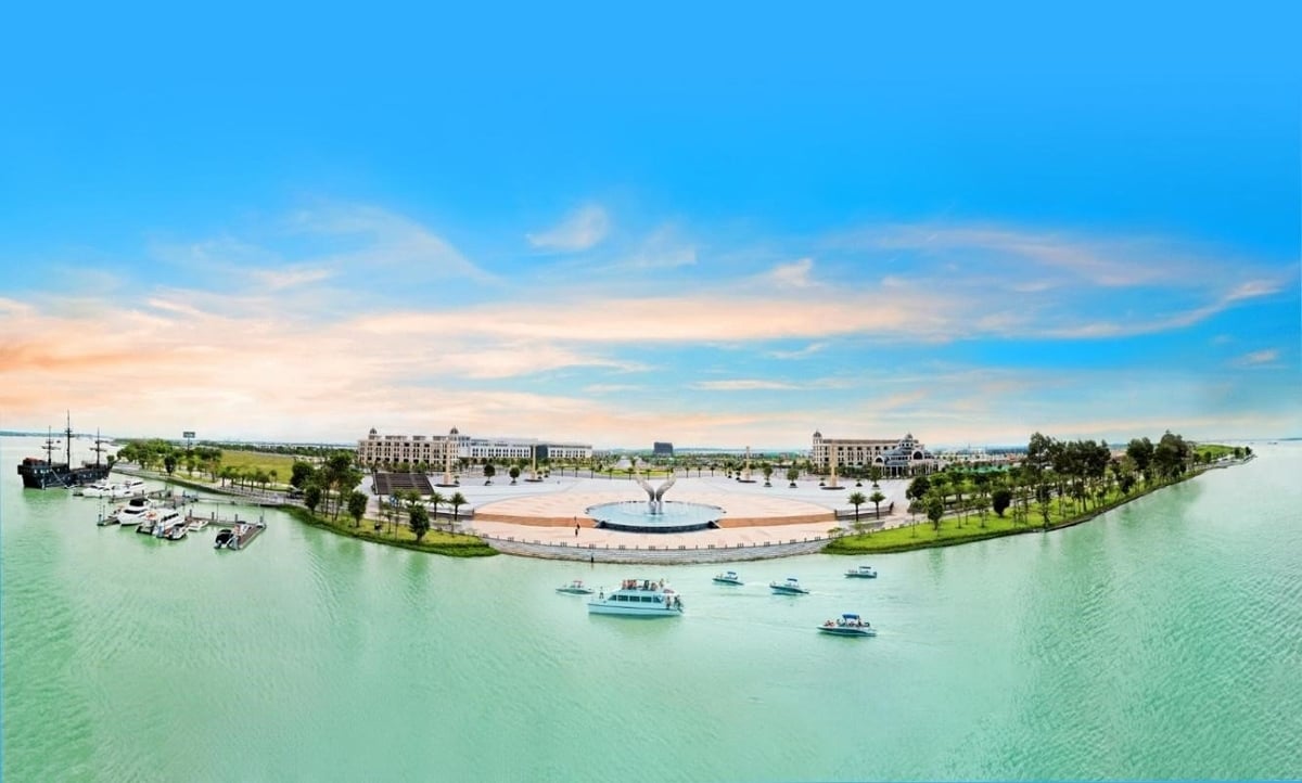 Aqua City có quy mô 1.000 ha với 32 km đường sông tự nhiên bao bọc, quy hoạch dành hơn 70% diện tích cho mảng xanh. Ảnh: Novaland.