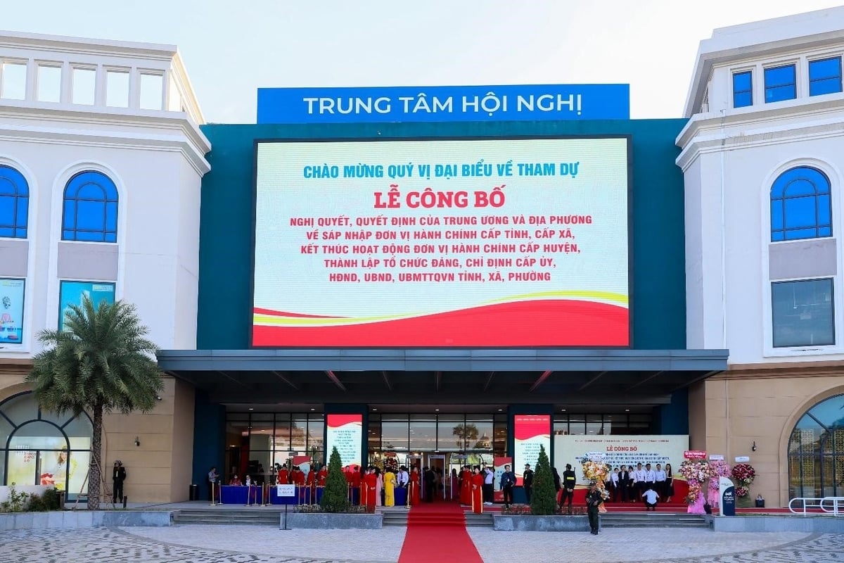Trung tâm hội nghị Aqua City nơi diễn ra sự kiện Lễ công bố Nghị quyết sáp nhập tỉnh Đồng Nai. Ảnh: Novaland.