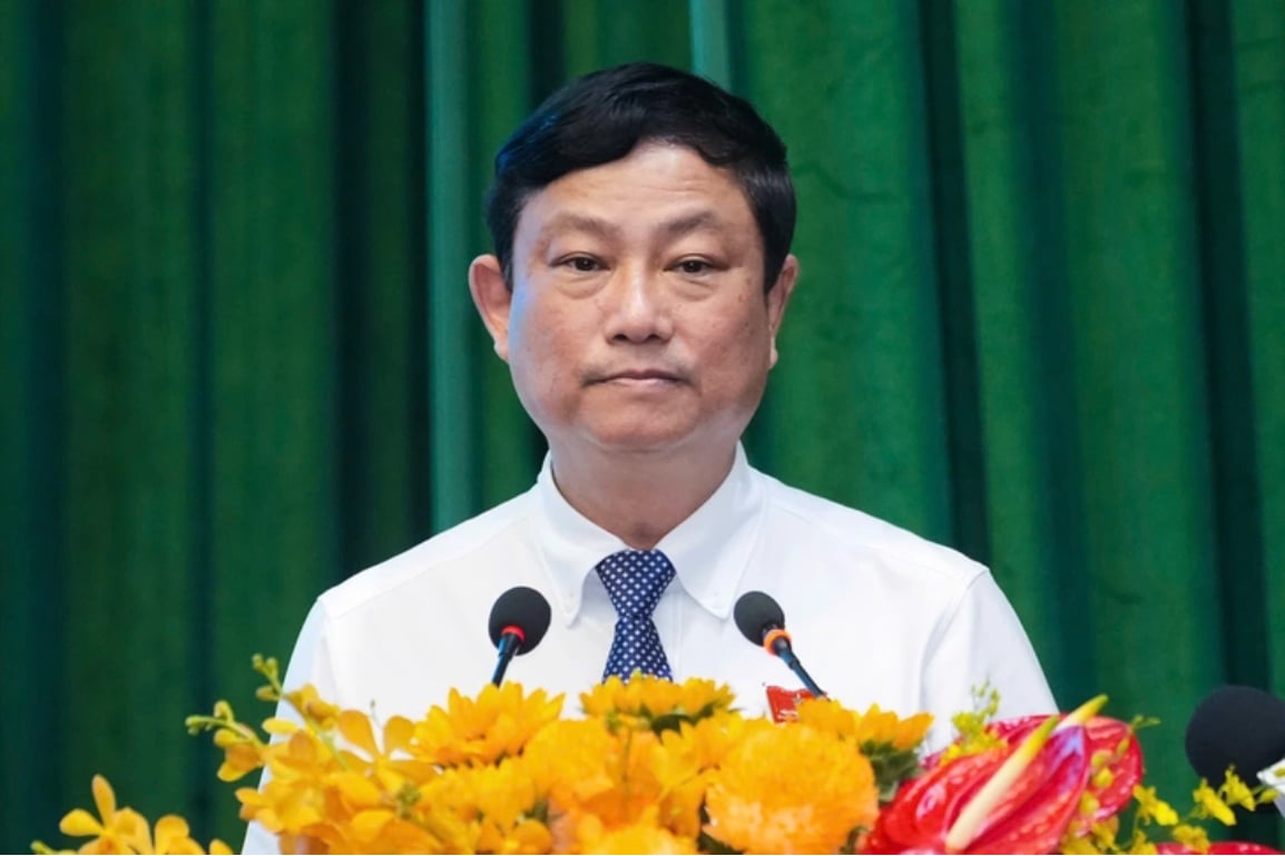 Ông Võ Văn Minh, Chủ tịch HĐND TP.HCM phát biểu khai mạc kỳ họp.
