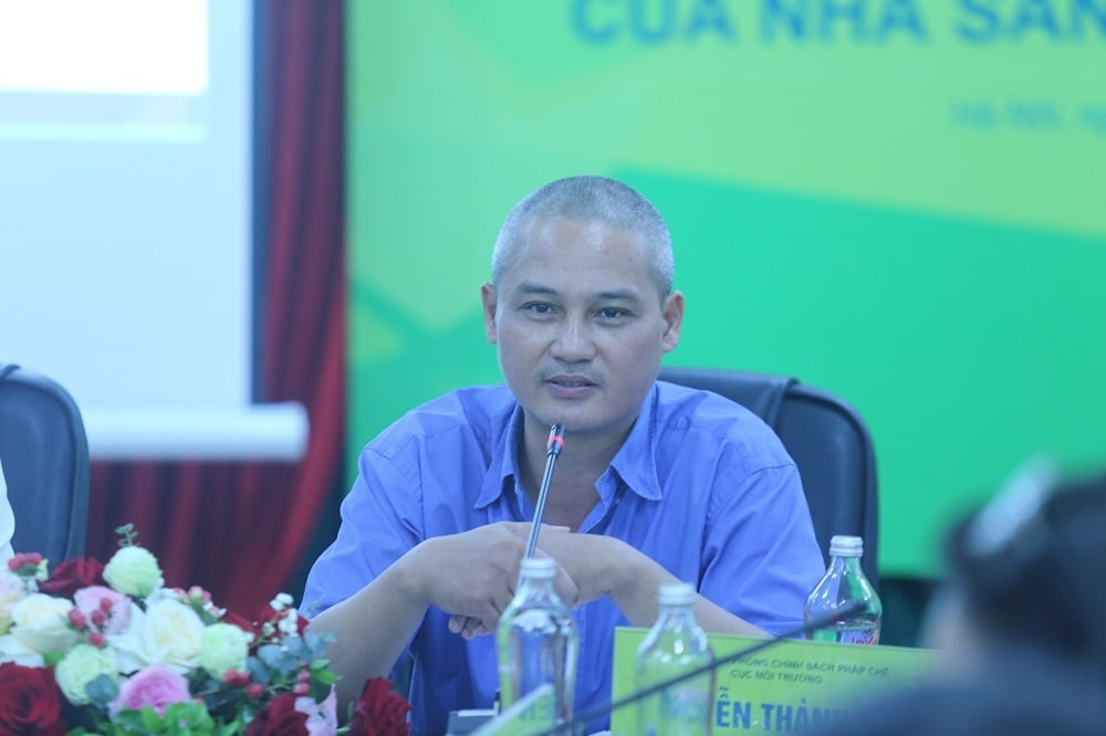 Ông Nguyễn Thành Yên, Phó trưởng phòng Chính sách Pháp chế (Cục Môi trường) cho biết dự thảo lần này có nhiều điểm mới. Ảnh: PT. Ông Nguyễn Thành Yên, Phó trưởng phòng Chính sách Pháp chế (Cục Môi trường) cho biết dự thảo lần này có nhiều điểm mới. Ảnh: PT.