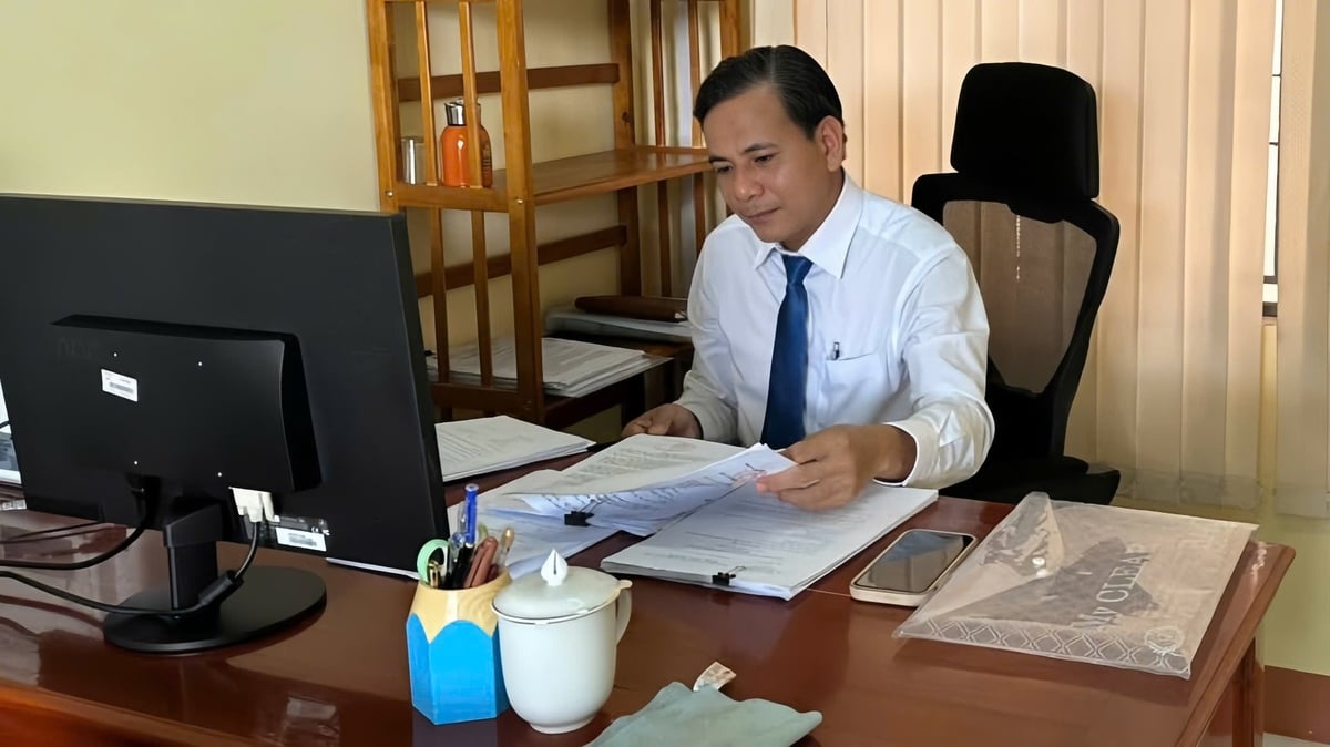 Ông Huỳnh Huy Cường cho biết sáp nhập là cơ hội lớn nhưng cũng tạo ra áp lực không nhỏ cho cán bộ cấp xã. Ảnh: Trần Phi.