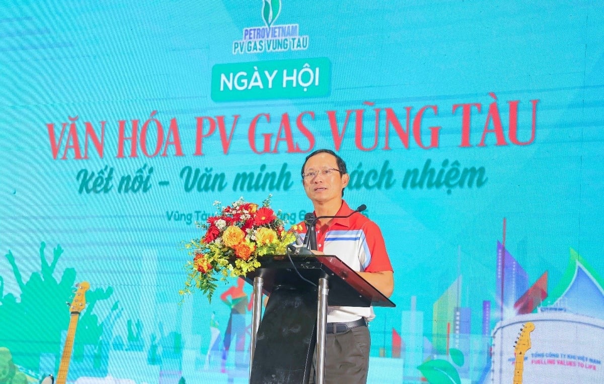 Lãnh đạo PV GAS VUNG TAU phát biểu tại sự kiện. Ảnh: PV GAS.
